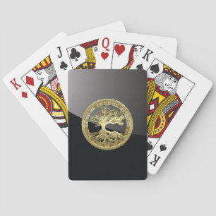 Jeu De Cartes [12] Golden Celtic Tree of Life