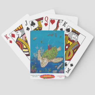 Jeu De Cartes #131 8x10 accrochant un tour sur une tortue de mer
