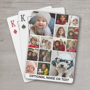 Jeu De Cartes 14 Collage de photos - Moderne Minimaliste Blanc