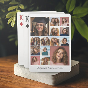 Jeu De Cartes 14 Collage de photos - Moderne Minimaliste Blanc