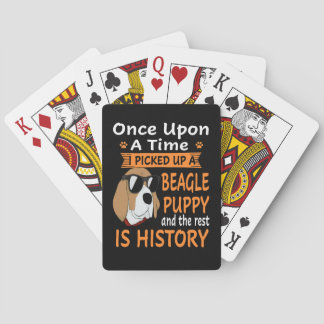 Jeu De Cartes 15 Un Sur Un Beagle De Temps Chiot