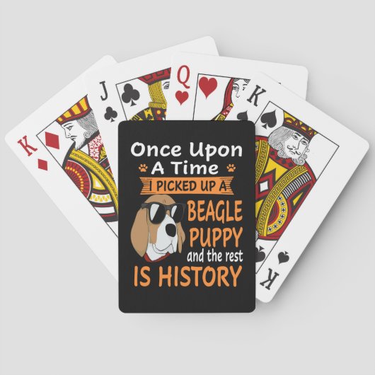 Jeu De Cartes 15 Un Sur Un Beagle De Temps Chiot (dos)