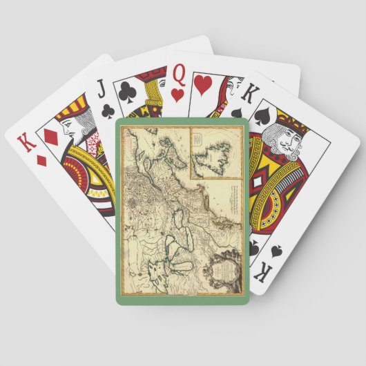 Jeu De Cartes 1778 Carte du Canada et des États-Unis (dos)