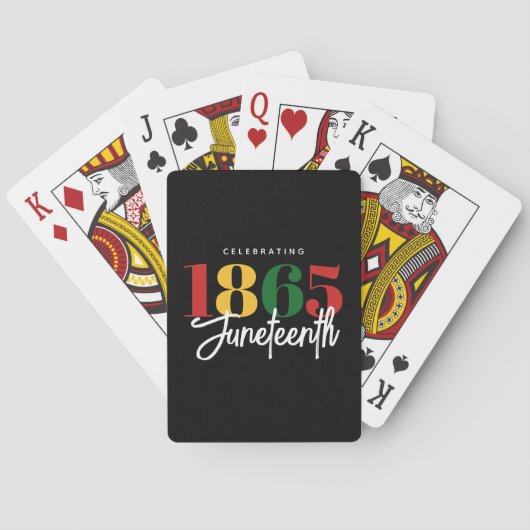 Jeu De Cartes 1865 Liberté Célébration de l'histoire noire (dos)