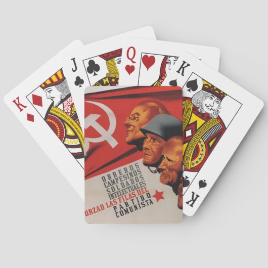 Jeu De Cartes 1937) affiches de _Propaganda de parti communiste (dos)