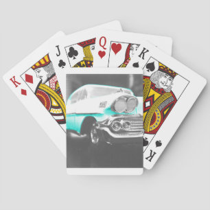 Jeu De Cartes 1958 chevy impala bleu vif voiture classique