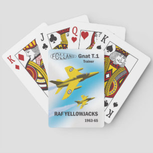 Jeu De Cartes 1963-65 Jacks jaunes volant le Folland Gnat T.1