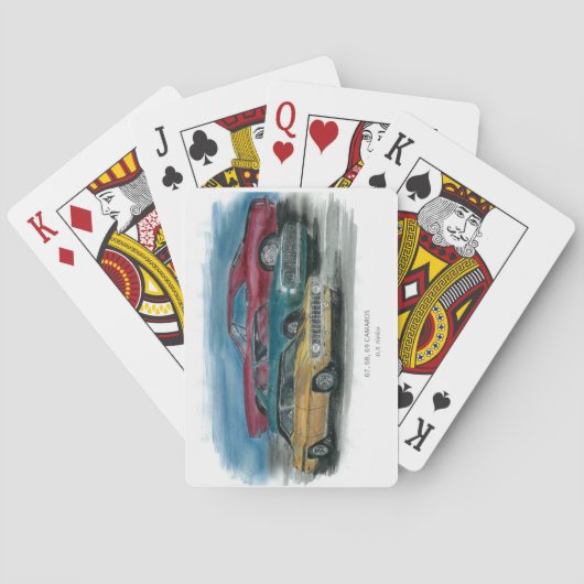 Jeu De Cartes 1967, 1968, 1969 classic camaros playing cards (dos)