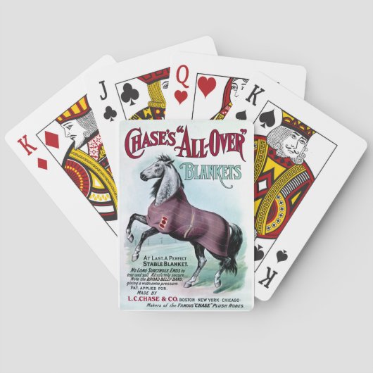 Jeu De Cartes 19e C. Couvertures Chase Horse (dos)