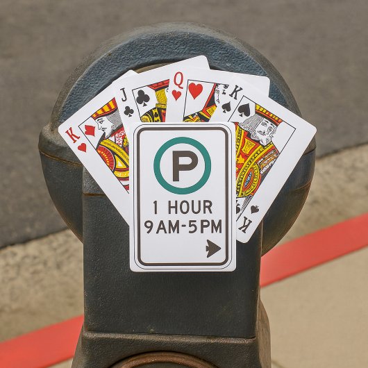 Jeu De Cartes 1 Heure De Parking Pour Zones De Parking Contrôlée