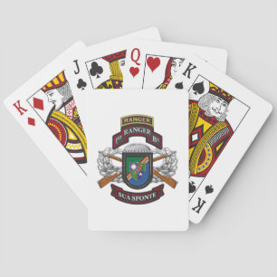 Jeu De Cartes 1er bataillon des Rangers BERET FLASH DUI SSI RANG