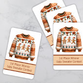 Jeu De Cartes 1st Place Winner Ugly Sweater Contest Gingerbread