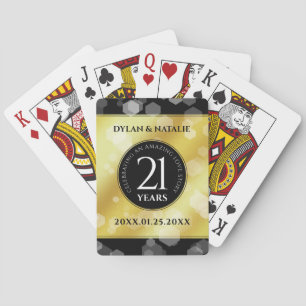 Jeu De Cartes 21ème anniversaire de Mariage en laiton