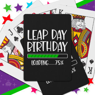 Jeu De Cartes 29 févr. Jour du boniment Anniversaire 75% Année d