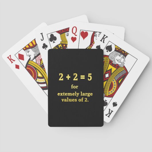 Jeu De Cartes 2 + 2 = 5 Blague de maths drôle (dos)
