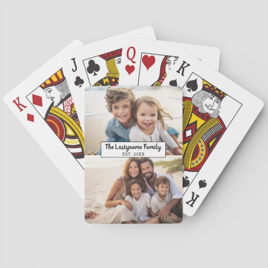 Jeu De Cartes 2 Photo Collage Nom de famille - Photos horizontal (dos)