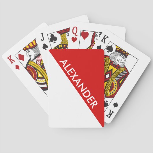 Jeu De Cartes 2 Triangles Gras DIY Fond Rouge Blanc (dos)