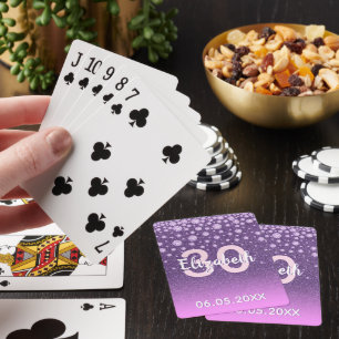 Jeu De Cartes 30e anniversaire violet rose parties scintillant n