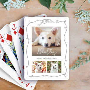 Jeu De Cartes 3 Photo Chien Gris Gribouillis Maman Enfant Préfér