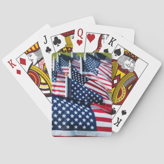 Jeu De Cartes 400 drapeaux flottant fièrement dans un champ (dos)