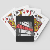 Jeu De Cartes 404 Message d'erreur de site Web introuvable (dos)