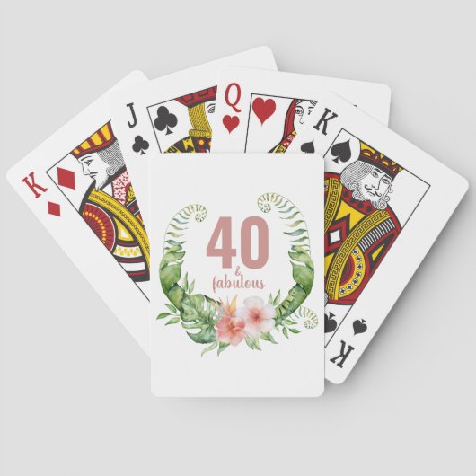 Jeu De Cartes 40 et fabuleuse fête du 40e anniversaire (dos)