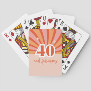 Jeu De Cartes "40 et fabuleux", pêche rétro brillant petit