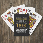 Jeu De Cartes 40th Birthday Born 1986 Legend Black Gold