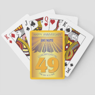 Jeu De Cartes 49 Année Golden Ray 12 Étapes NOM PERSONNALISÉ