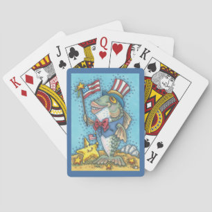 Jeu De Cartes 4 juillet CARTES DE JEUX DE POISSON ET DE VÉLO STA