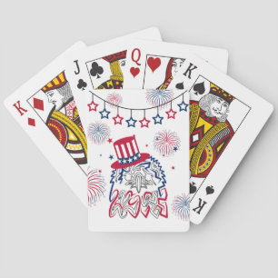 Jeu De Cartes 4 juillet Fête de l'Indépendance Aigle américain