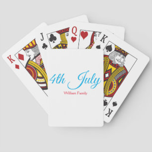 Jeu De Cartes 4 juillet jour de l'indépendance ajouter nom texte