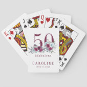 Jeu De Cartes 50 ans et magnifique cadeau d'anniversaire floral  (dos)