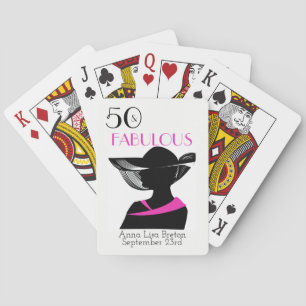 Jeu De Cartes 50 et anniversaire élégant d'art déco fabuleux
