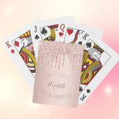Jeu De Cartes 50 fabuleuses gouttes d'or rose de fête