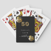 Jeu De Cartes 50e anniversaire animal léopard d'or noir (dos)