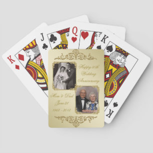 Jeu De Cartes 50e anniversaire de Mariage d'or Photo