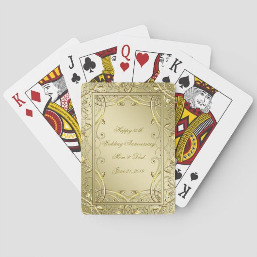 Jeu De Cartes 50e anniversaire du Mariage de l'or (dos)