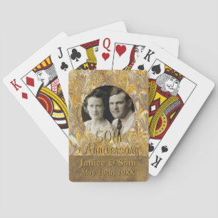 Jeu De Cartes 50e anniversaire du Mariage Photo personnalisée