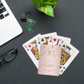 Jeu De Cartes 50e anniversaire rose or étoiles nom