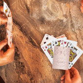 Jeu De Cartes 50e anniversaire rose or étoiles nom