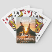 Jeu De Cartes 50th birthday party guys cheers beer (dos)