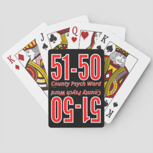 Jeu De Cartes "51-50" drôle quartier psychiatrique du comté déte