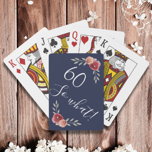 Jeu De Cartes 60 alors quelle aquarelle Rose Floral 60e annivers