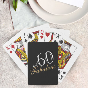 Jeu De Cartes 60 et fabuleux Black Elegant Script Anniversaires