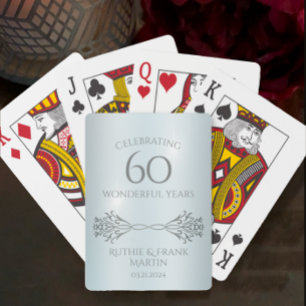 Jeu De Cartes 60e Anniversaire du diamant Cadeau personnalisé él
