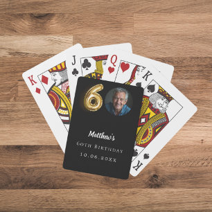 Jeu De Cartes 60e anniversaire noir or photo