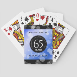 Jeu De Cartes 65e anniversaire de l'élégant Mariage Blue Sapphir