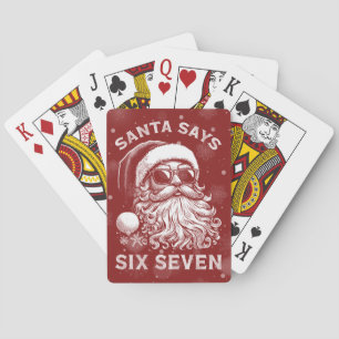 Jeu De Cartes 67 Meme Drôle de Père Noël dit Six Sept Noël