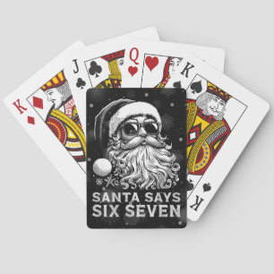 Jeu De Cartes 67 Meme Drôle Santa Dit Six Sept Noël